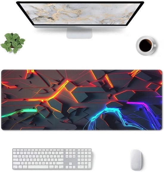 Mat matto meccanico grande | Matto antiscivolo in gomma lavabile | Matto colorato per scrivania e gaming, 80*40cm