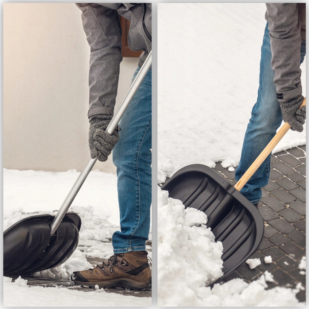 Pala da neve KADAX, raschietto da neve senza manico, largo, 3 pezzi