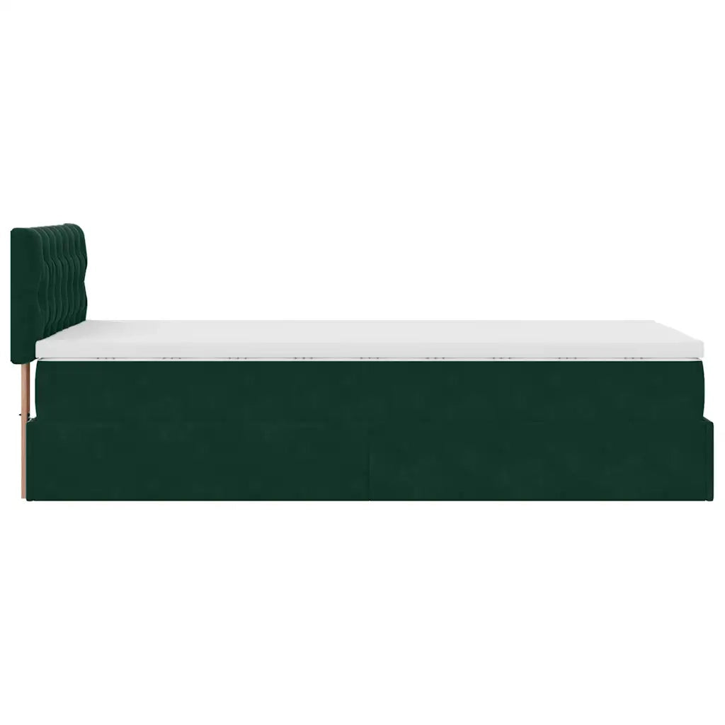 Struttura Letto Pouf con Materasso 100x200 cm Velluto 3312677