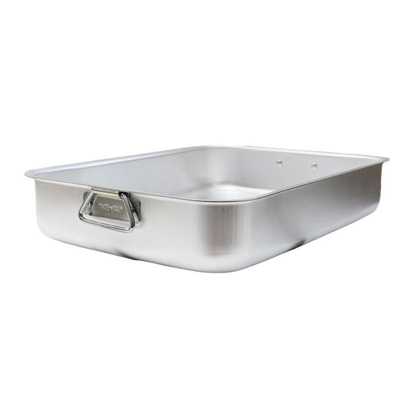 HORECA HOME ROSTIERA IN ALLUMINIO ANTIADERENTE CON ANELLI 35 X 25 CM