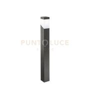 GES611- PALETTO GRIGIO ANTRACITE 1 LUCE ATTACCO E27 IP44 ALLUMINIO 100CM