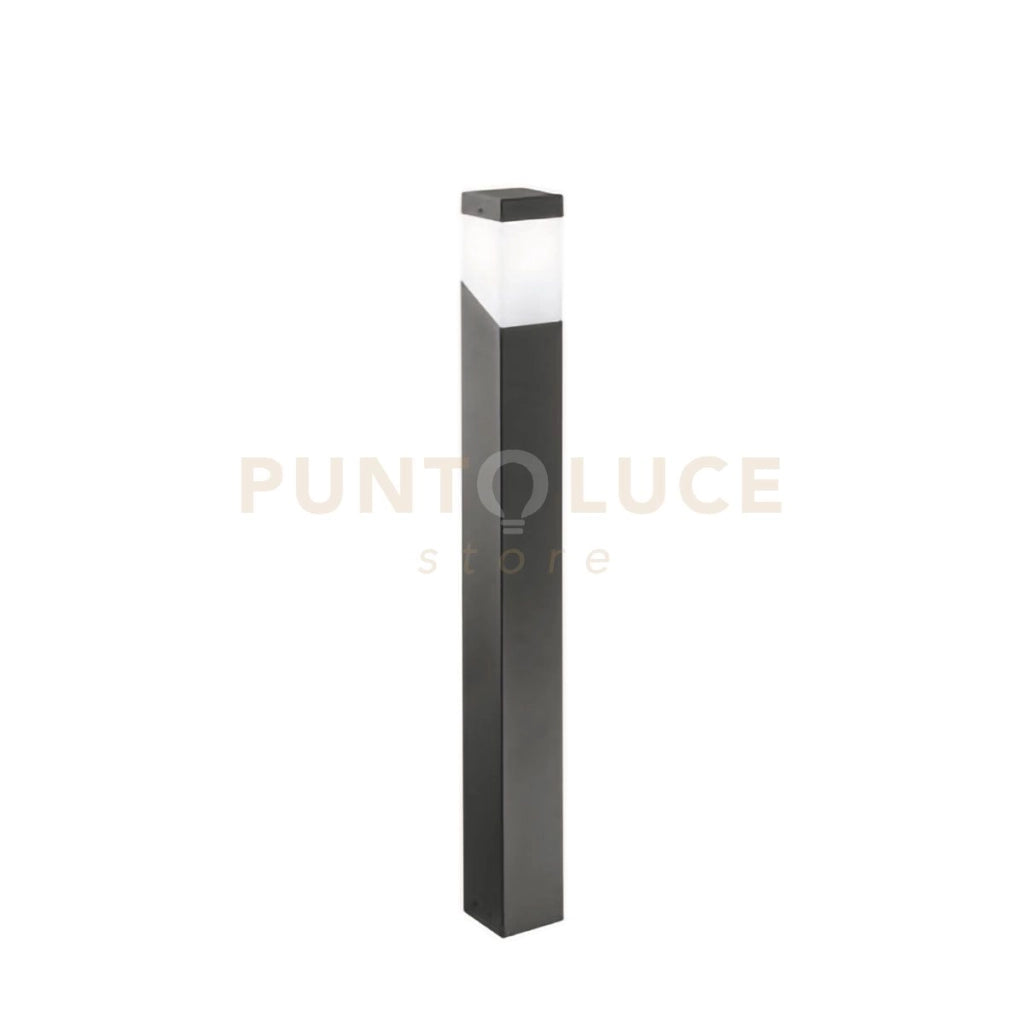 GES611- PALETTO GRIGIO ANTRACITE 1 LUCE ATTACCO E27 IP44 ALLUMINIO 100CM