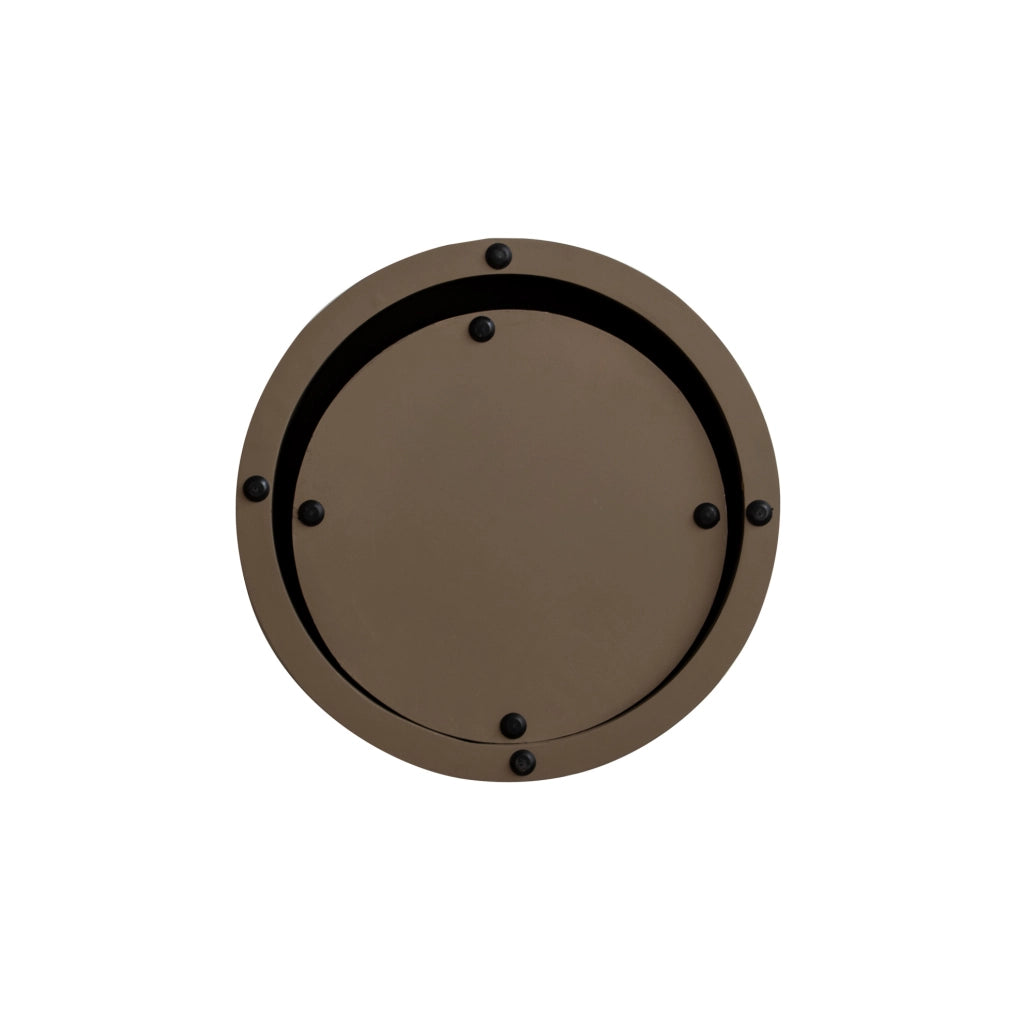 Set di 2 tavolini nesting 55x55x46 cm; design rustico; in legno e MDF; marrone scuro