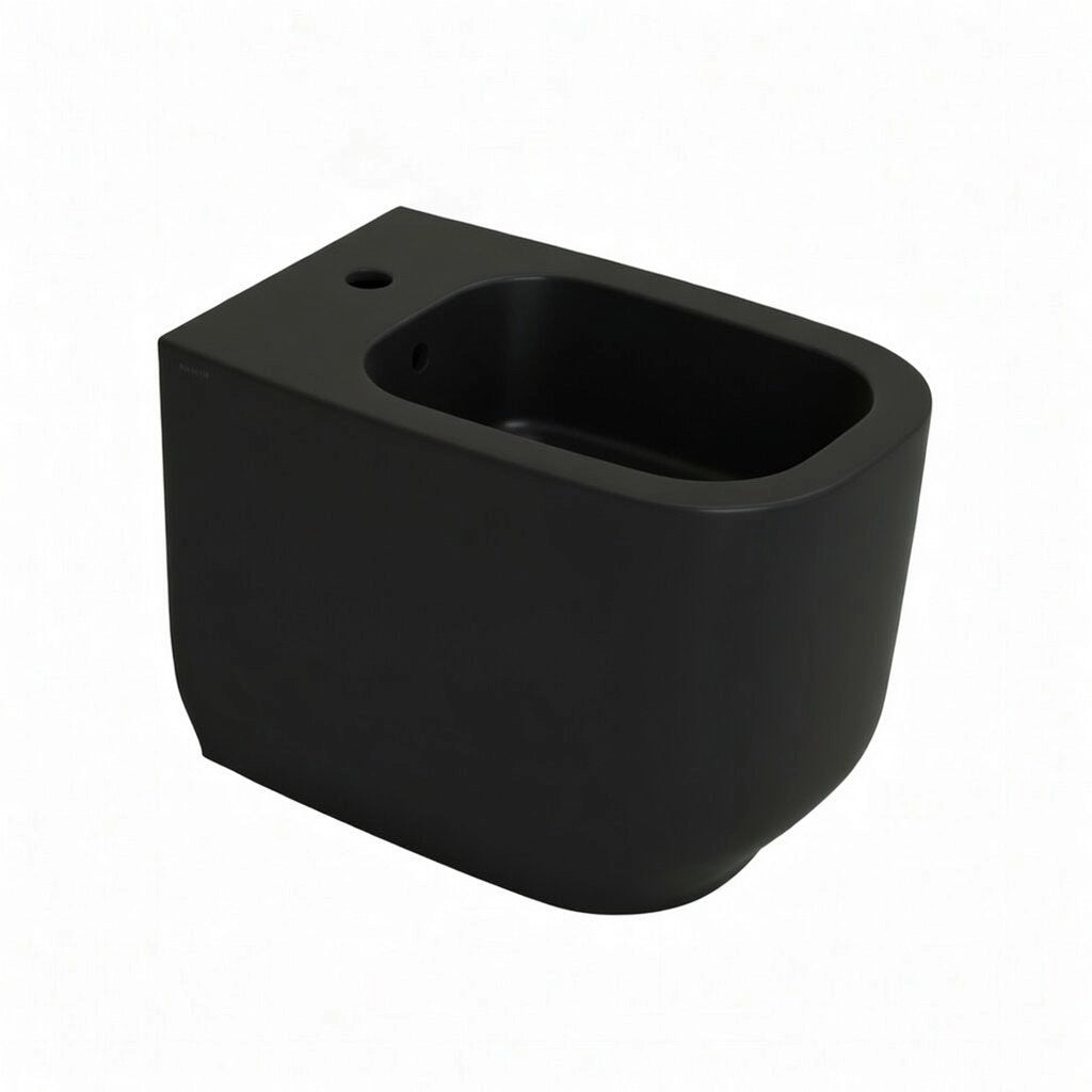 Sanitari filomuro WC e Bidet in Ceramica Copriwater soft-close Ceramiche Dolomite serie ALBA - Nero Opaco