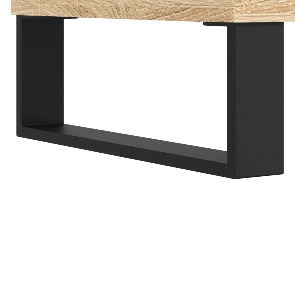 vidaXL Comodino Rovere Sonoma 40x40x66 cm in Legno Multistrato