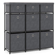 Funzionale cassettiera a 9 cassetti 87 x 29 x 84 cm stile moderno ed elegante metallo nero 20_0011567