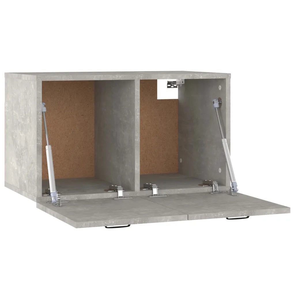 Armadietto a Muro Grigio Cemento 60x36,5x35cm Legno Multistrato