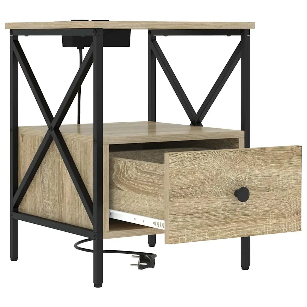 vidaXL Armadio da Notte 2 pcs rovere sonoma 41.5 x 40.5 x 55 cm
