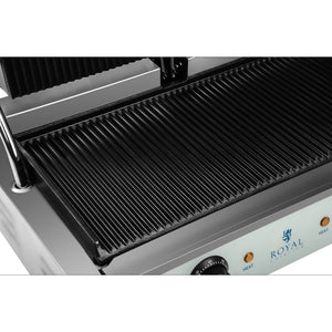 Macchina per panini a doppia coste - 2 x 1.800 watt professionale in acciaio inox 3614037