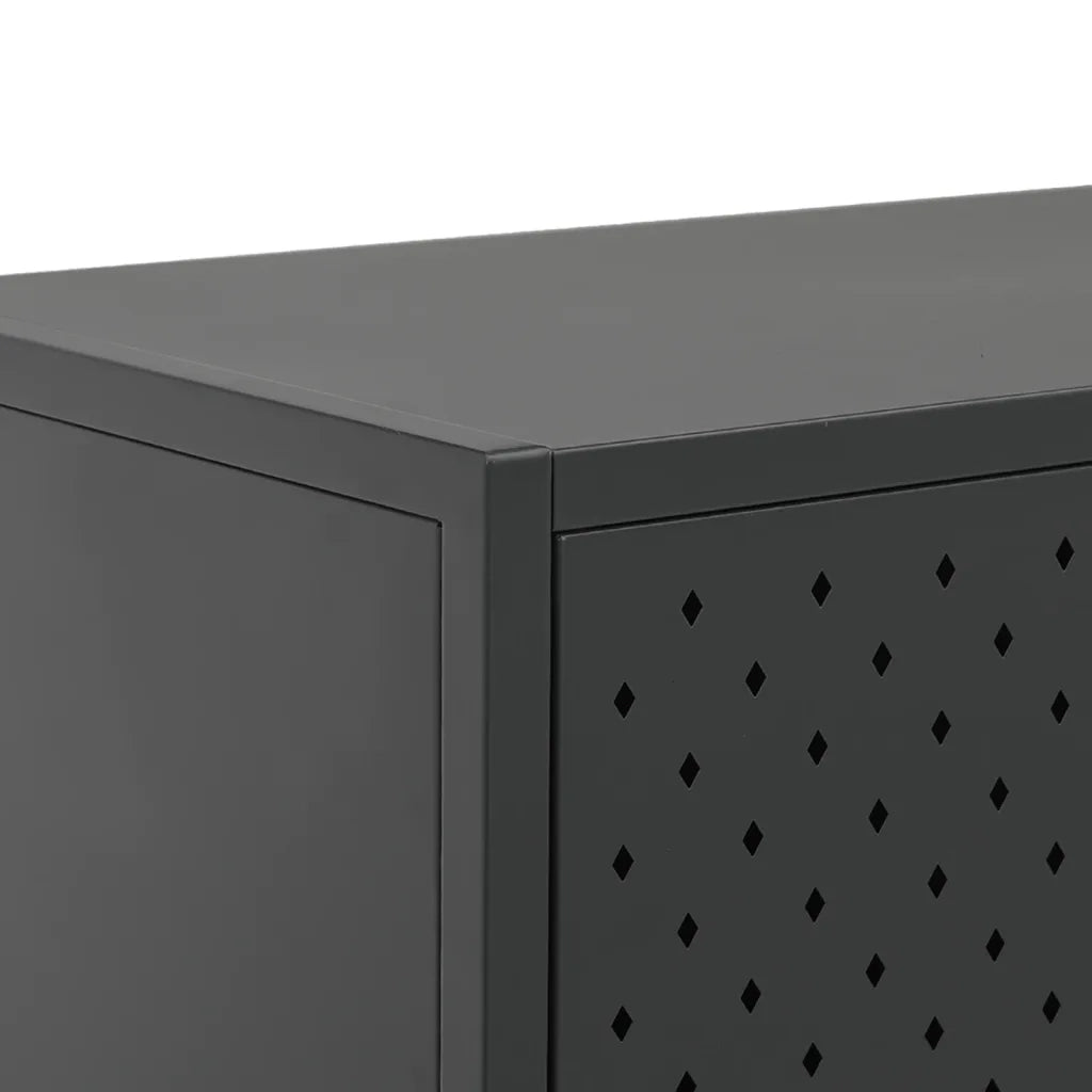 Credenza | Madia | Buffet da pranzo | Armadio da pranzo Antracite 105x35x75 cm in Acciaio