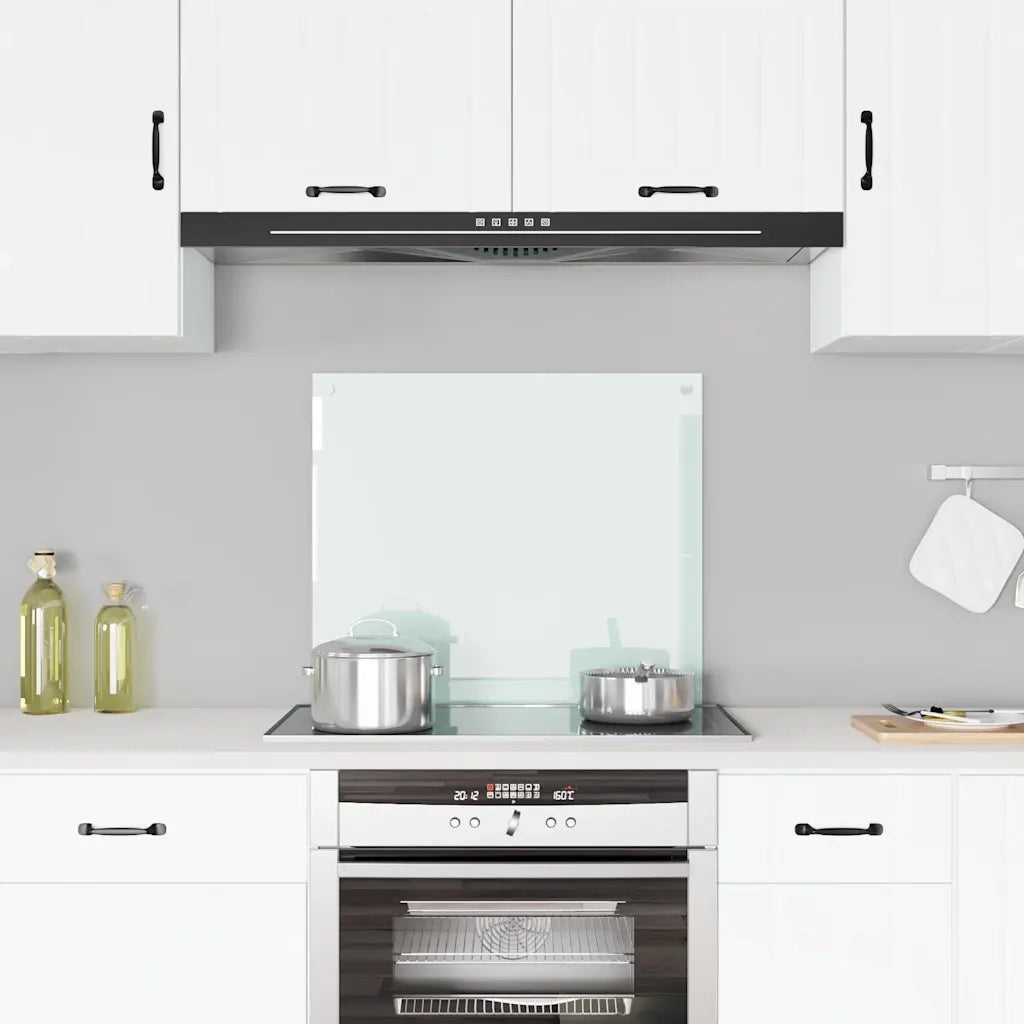 Paraschizzi per Cucina-Protezione parete cucina Bianco 70x60 cm in Vetro Temperato