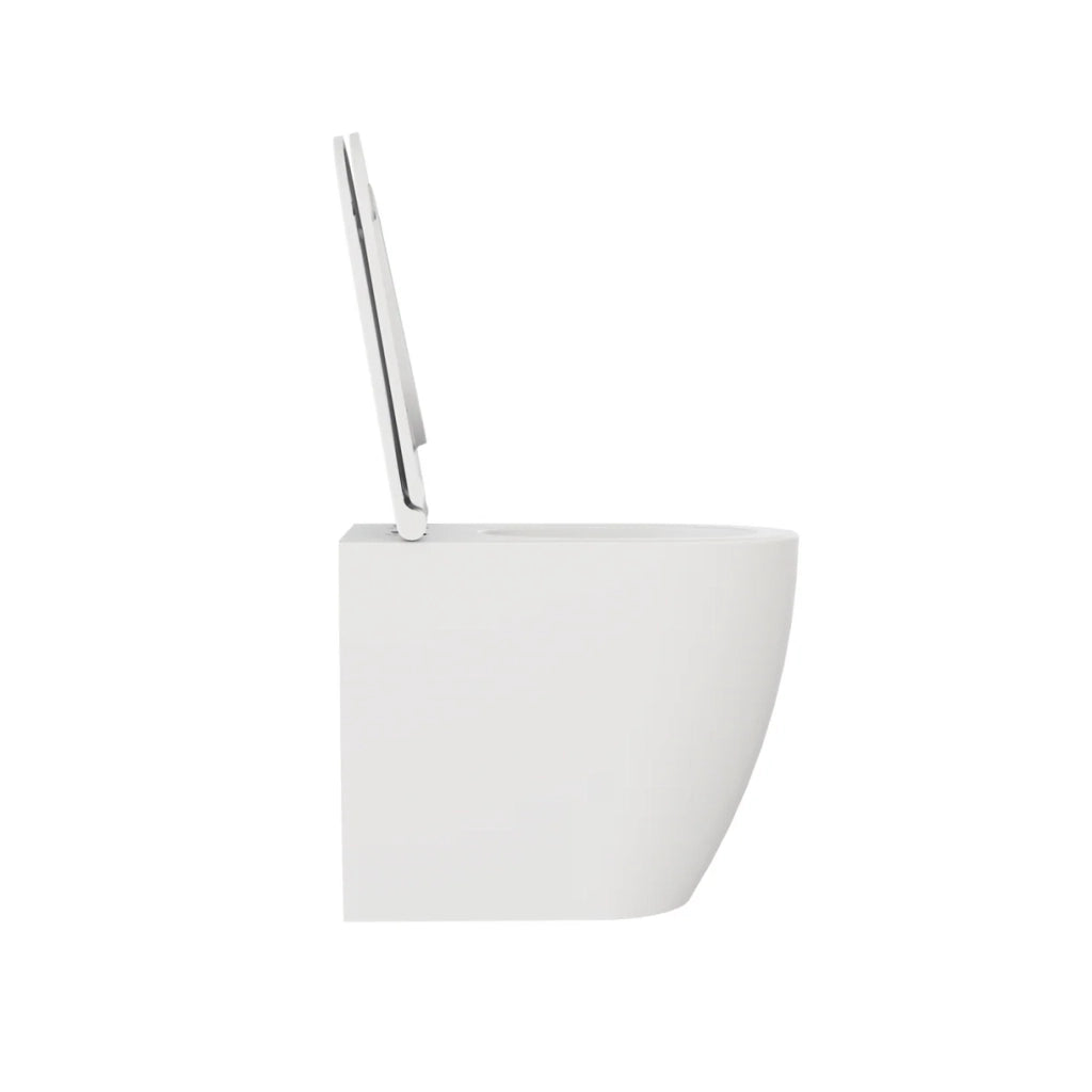 Wc a Terra Senza Brida Azzurra Ceramica "Comoda" Bianco Lucido