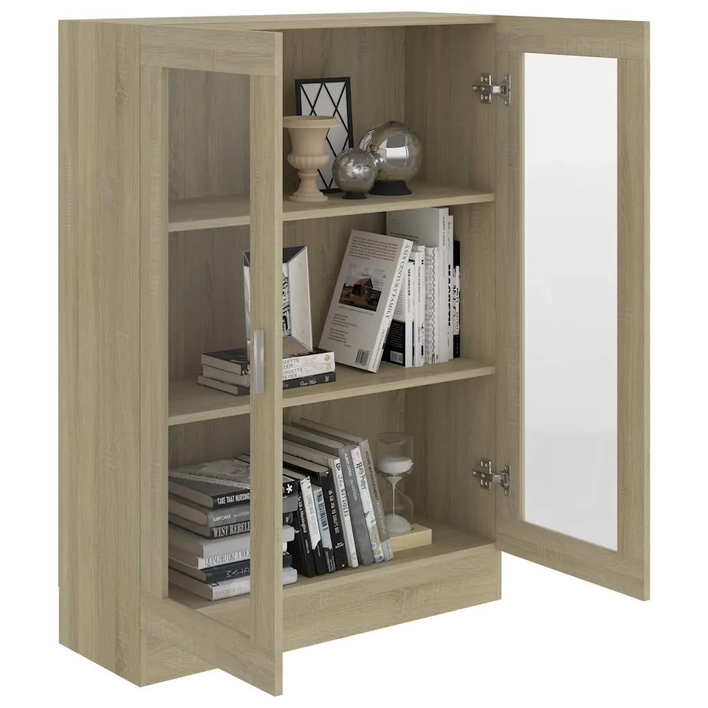 Armadietto Vetrina Rovere Sonoma 82,5x30,5x115 cm Multistrato 802753