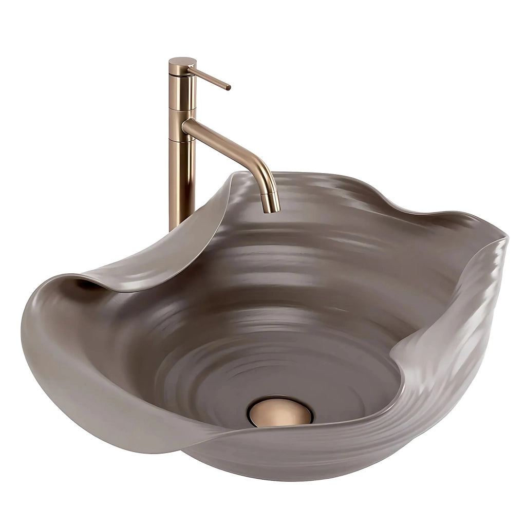 Lavabo Da Appoggio In Ceramica Rea Hm-66tb Handmade Art