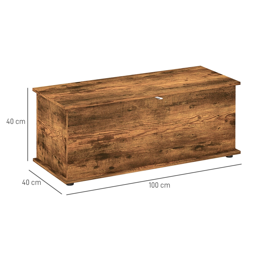Panca Contenitore Capacità 60 kg 100x40x40 cm in Legno Marrone