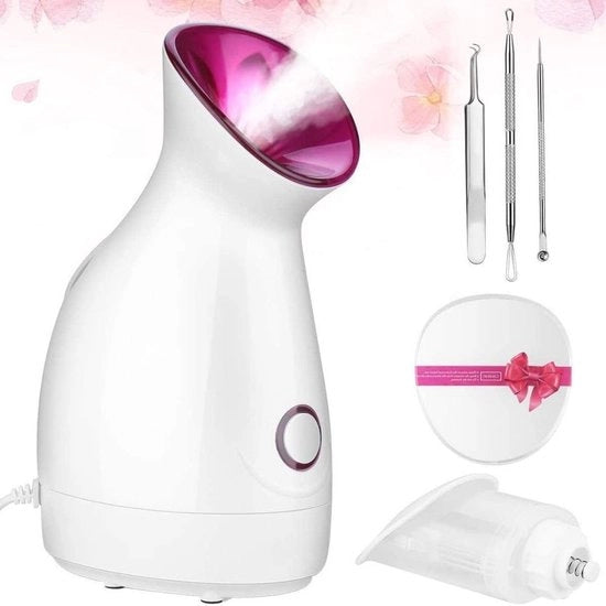 Faccia Steamer - Pulizia Viso - Sauna per la Faccia - Pulitore - Stomiatore - Spa - Pulitore a Vapore - Rilassamento - Cura della Pelle