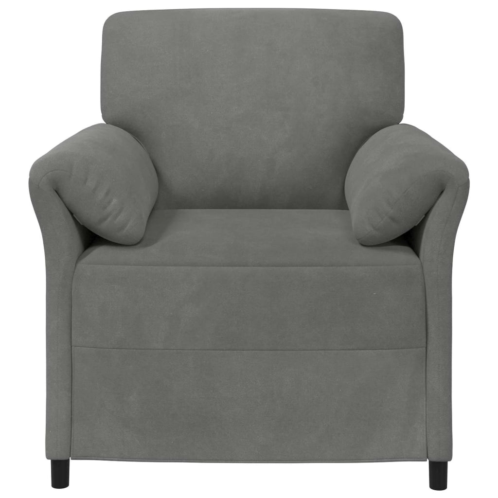 Divano 1 posto Grigio Scuro 88 x 83 x 95 cm Velluto