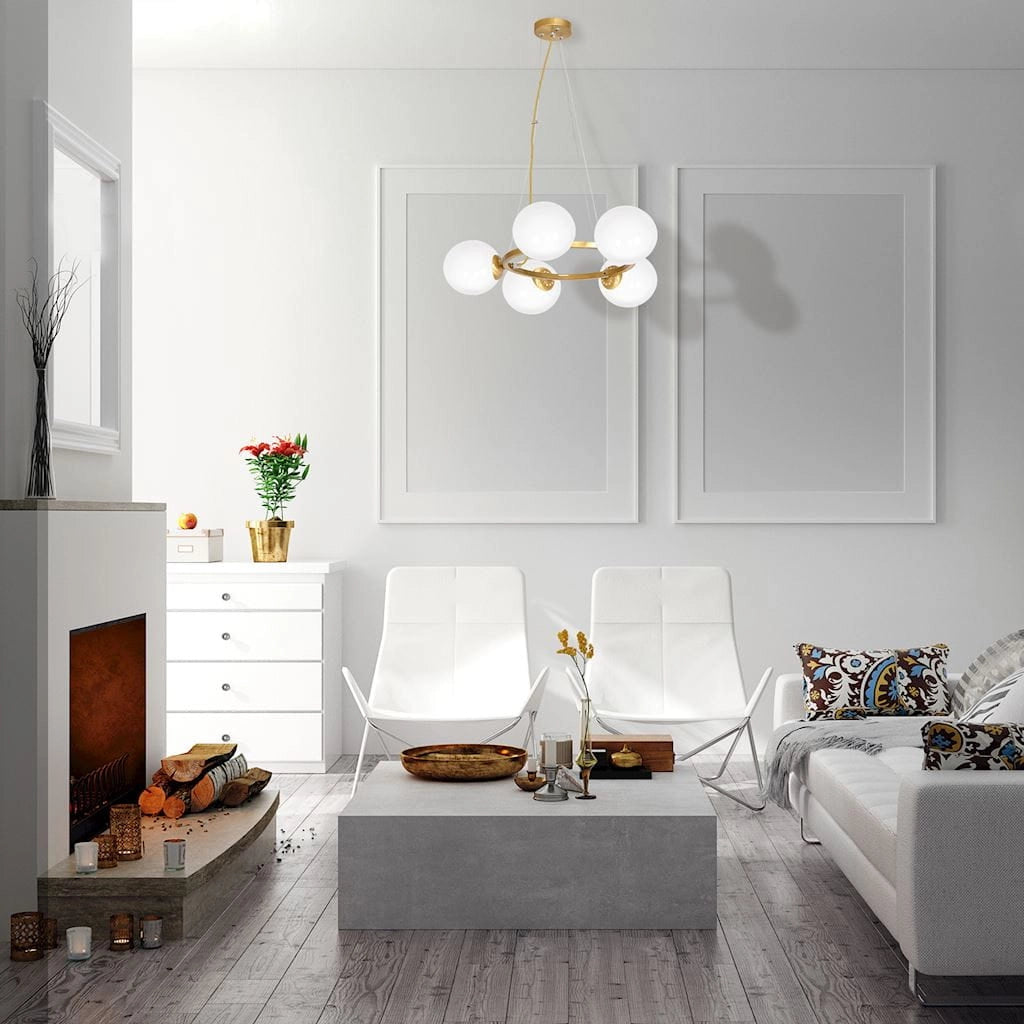 Lampadario Milagro Vienna 5xE14 oro/bianco MLP5577