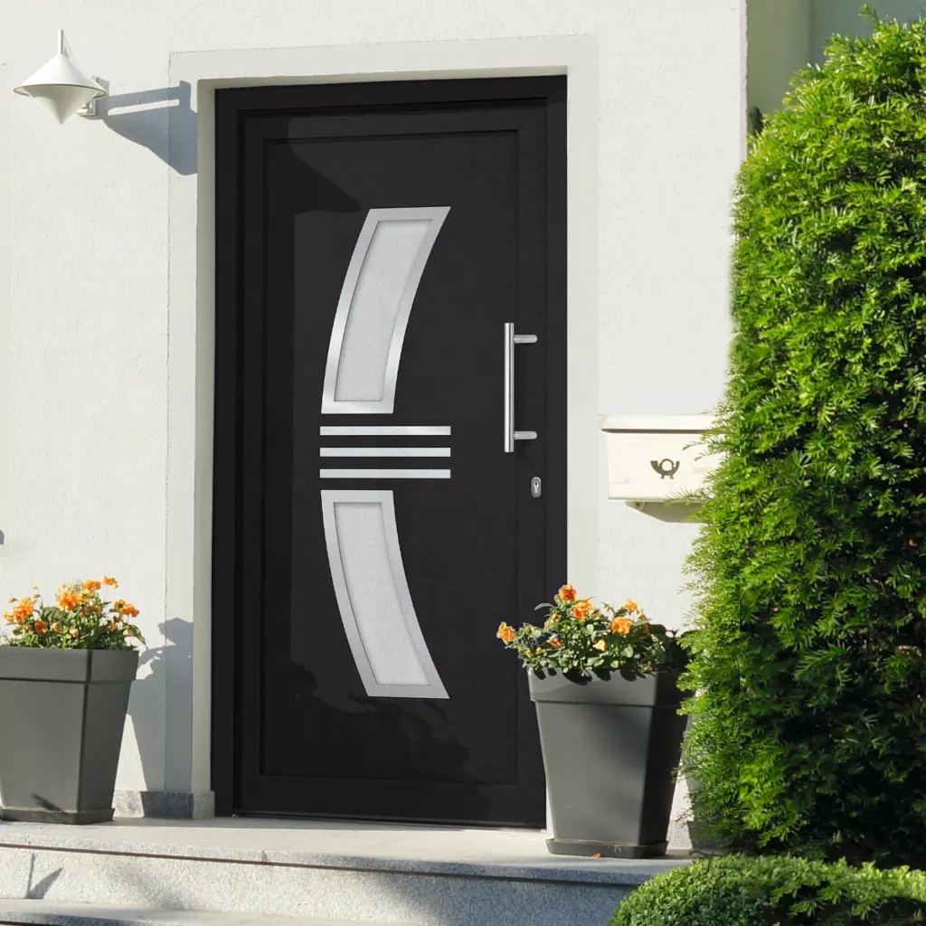 Porta di Ingresso Antracite 108x208 cm 3057579