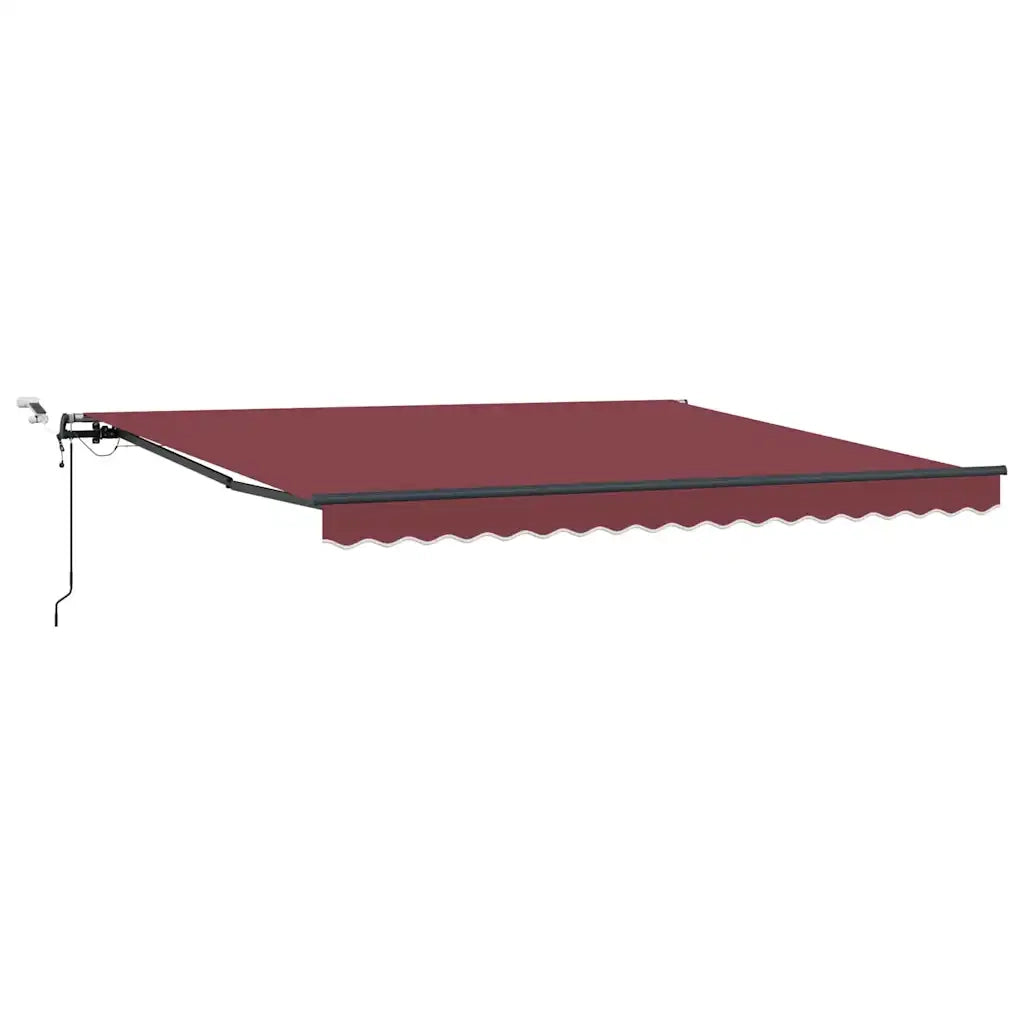 Tenda da Sole Retrattile Automatica con LED Bordò 400x300 cm