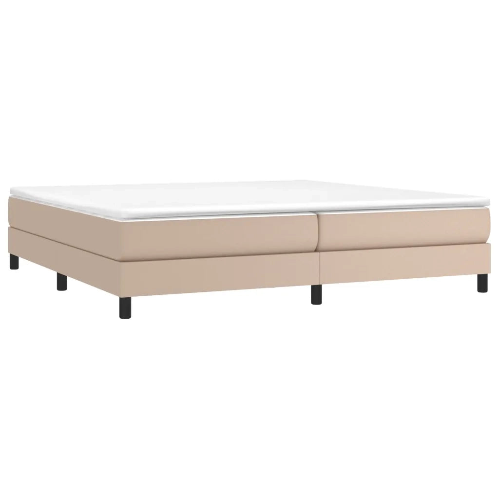 Struttura Letto a Rete a Molle Cappuccino 200x200 cm in Similpelle 3120723