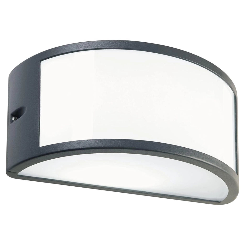 Applique Esterno Moderna Emerson Alluminio Nero Bianco 1 Luce E27 Ip54