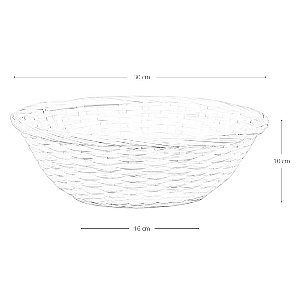 Ceste Cestini espositore intrecciati rotondi x10 fibra naturale cm 30 x30 x h 10