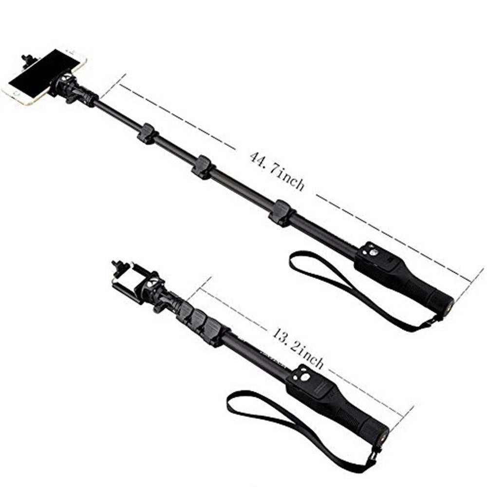 Trade Shop - Asta Per Selfie Bastone Regolabile Telescopico Estensibile Bluetooth Smartphone -