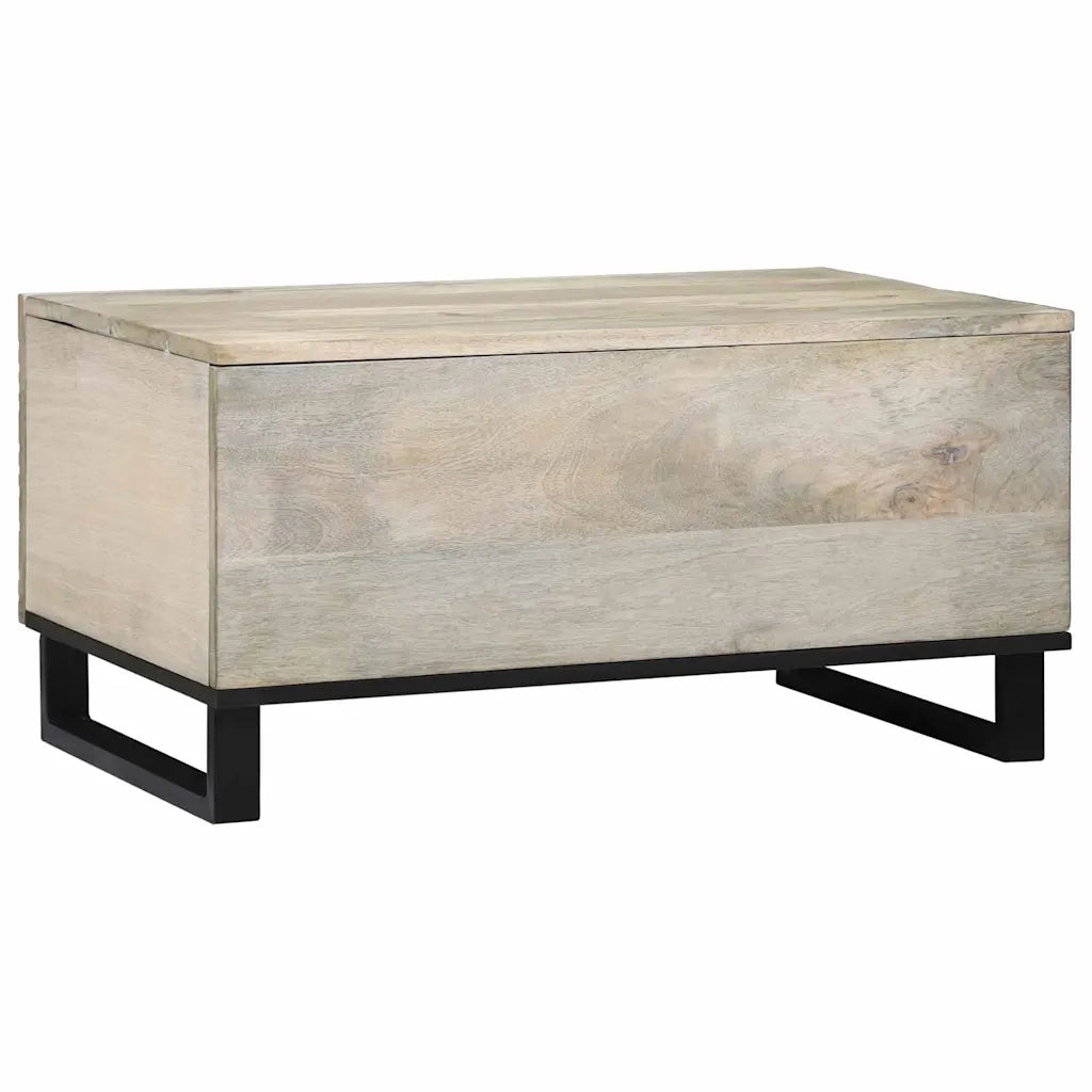vidaXL Tavolino da salotto Beige e Nero 80 x 50 x 40 cm