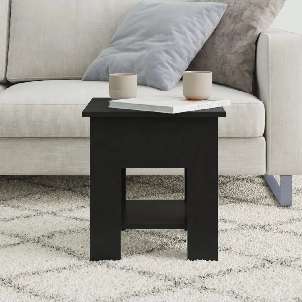Tavolino da Salotto Nero 40x40x42 cm in Legno Multistrato 810272