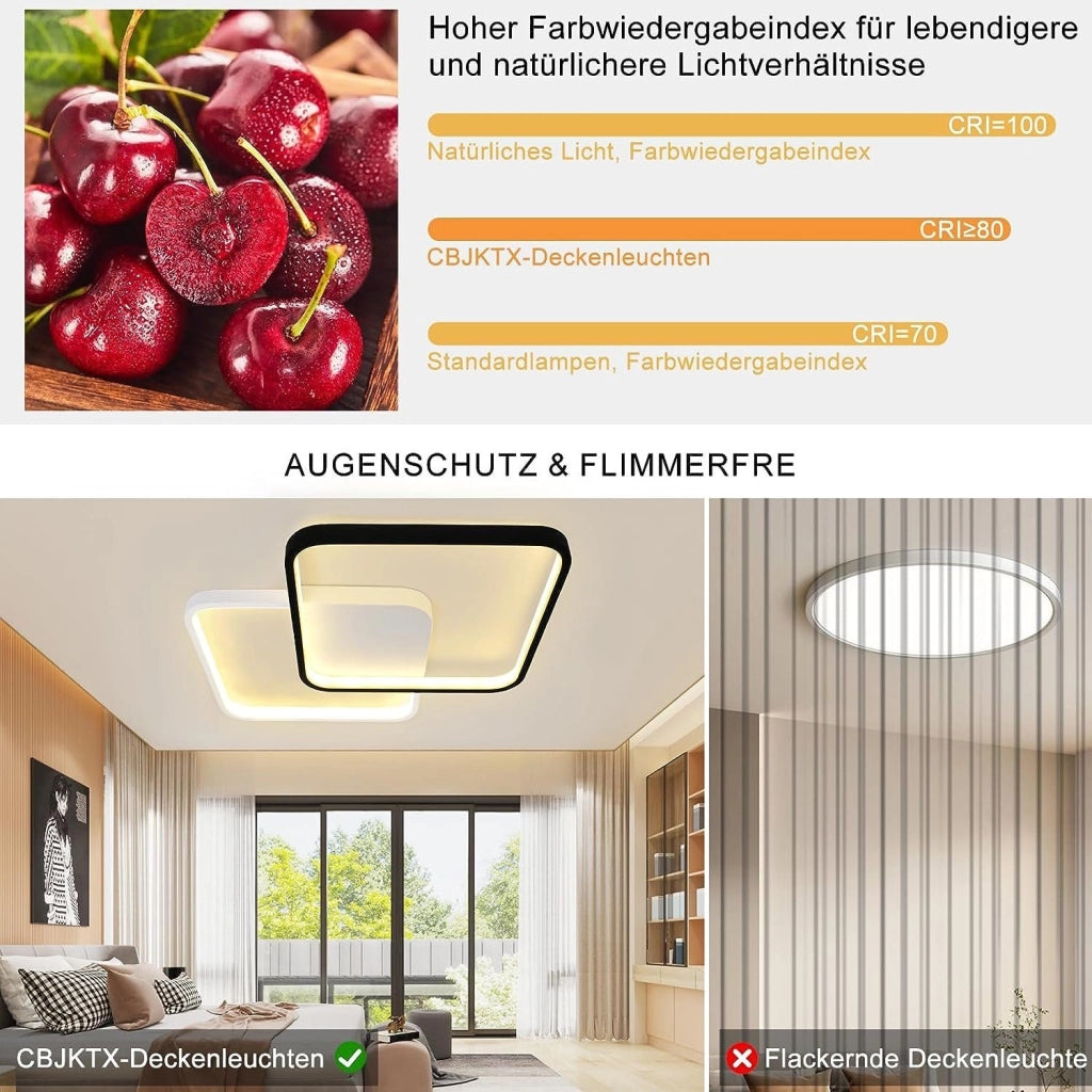 ZMH Lampada da soffitto plafoniera LED moderna bianco nero per camera letto