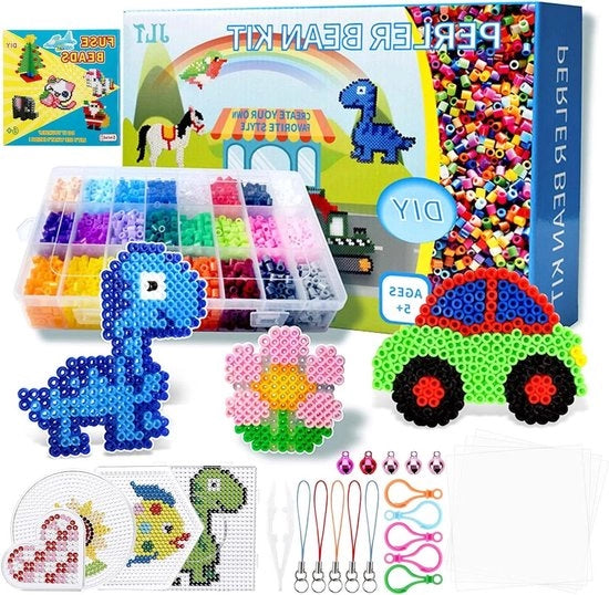 Set di ferro da stiro per bambini con 24 colori, 4 piastre, 96 stampe e appendiabiti
