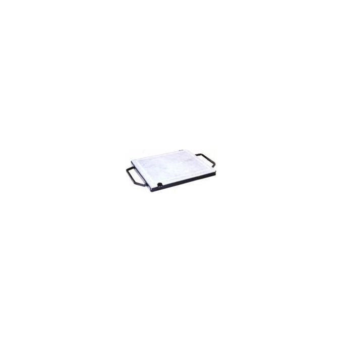 MACHIERALDO 8012947018125 Pietra Lavica con Impugnature 30x50 cm Spessore 2 cm Acciaio per Cucina Alimentare colore Nero