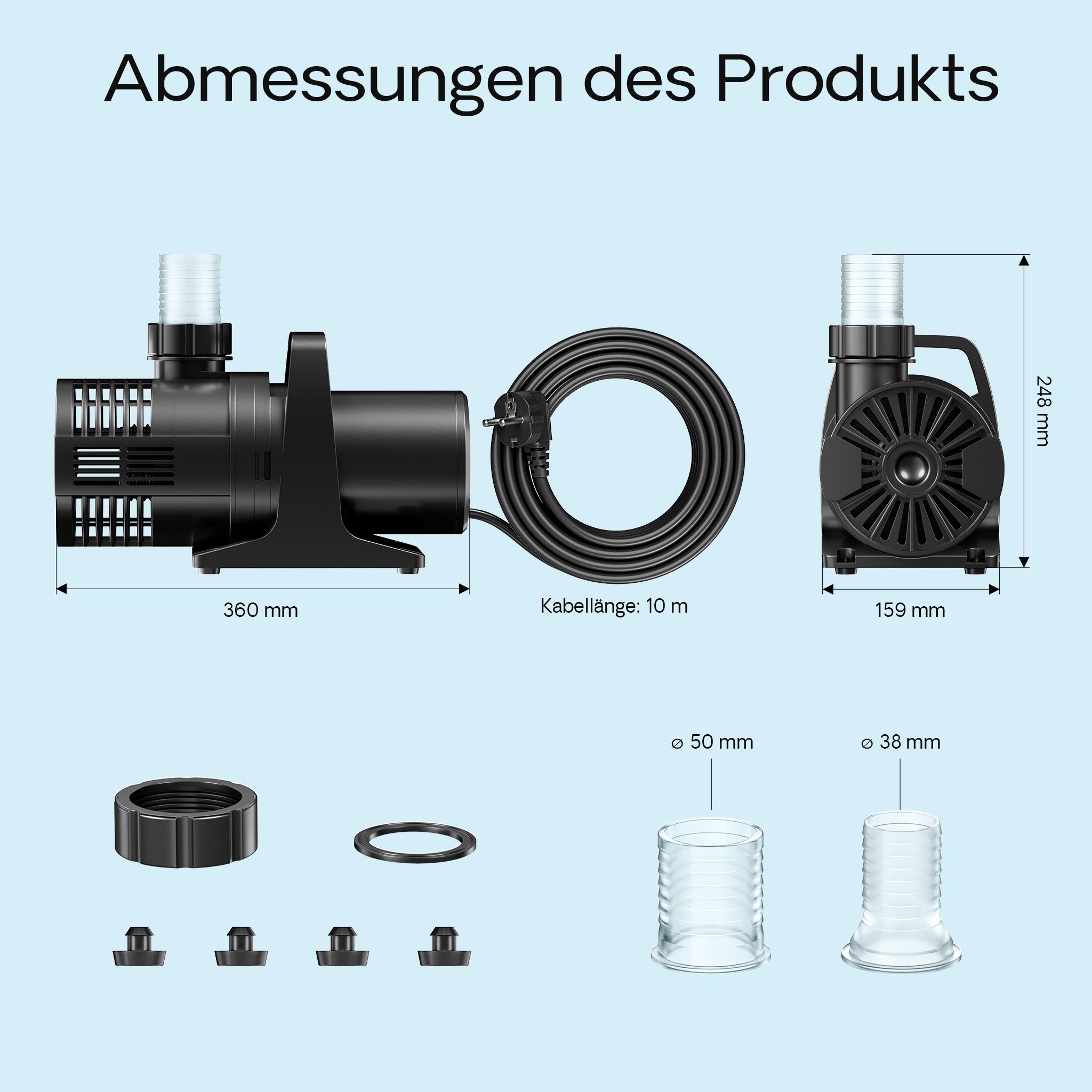 CMP-28000 Pompa filtrante per laghetto 28.000l/h 58w prevalenza 7,5m