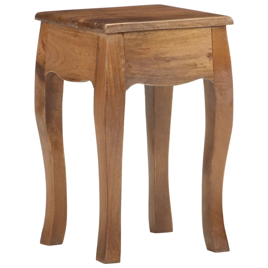 Comodino | Armadio da Notte | Mobiletto da notte 28x28x46 cm in Legno Massello di Mango