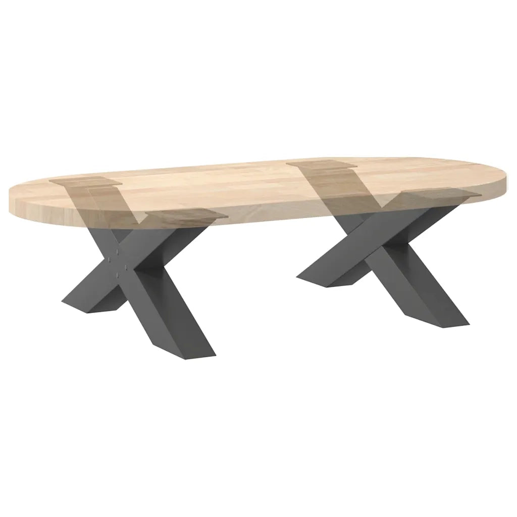 Gambe per Tavolino da Caff¨¨ a Forma di X 2 pz-Set di 2 Gamba per Tavolo Antracite 70x(30-31) cm Acciaio 172148
