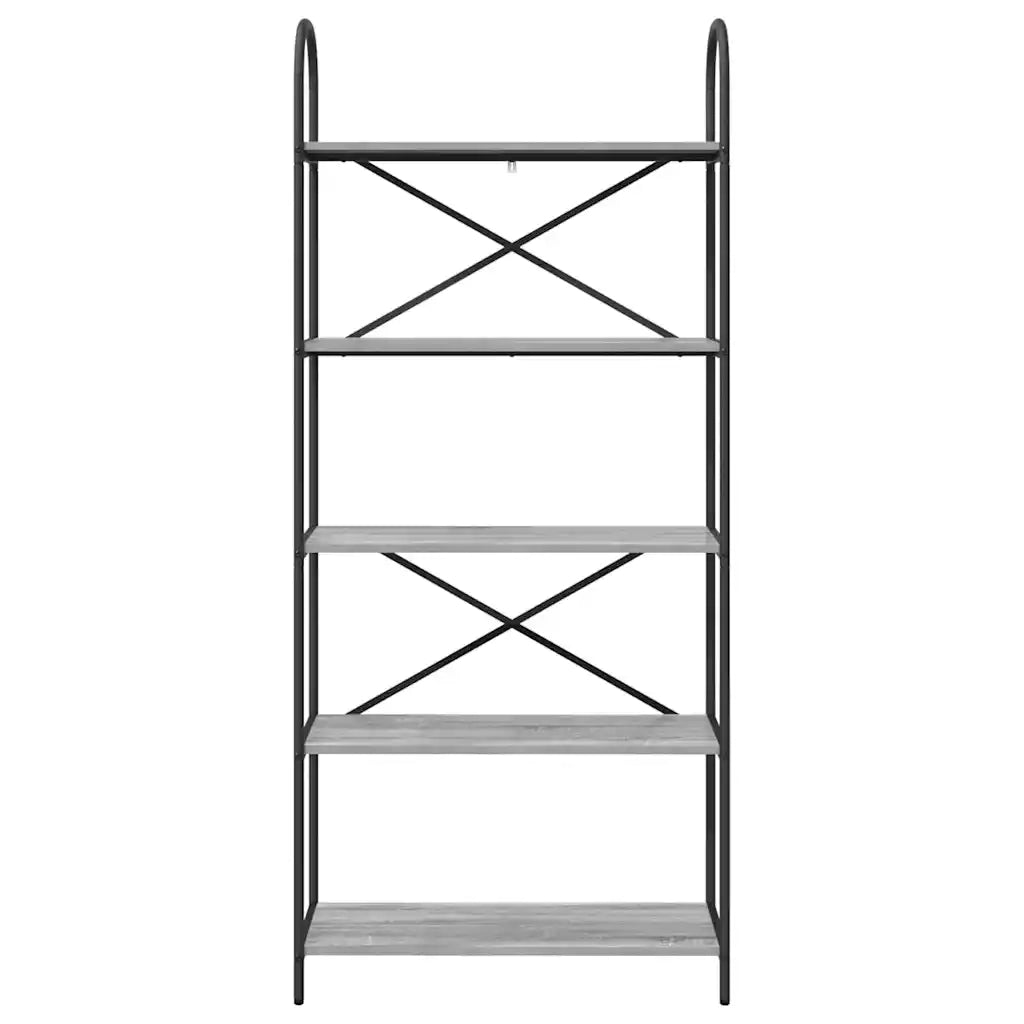 Libreria-Scaffale per Libri-Mobile di Stoccaggio Grigio Sonoma 80 x 30 x 183 cm Legno multistrato 987938