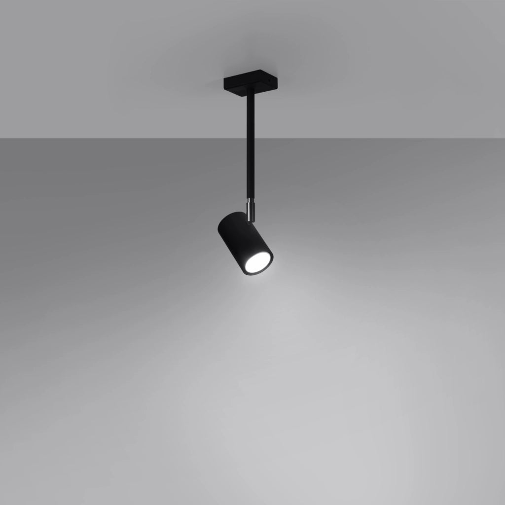 Spot soffitto nero orientabile 1xGU10 10W Bruneo Pure Lume