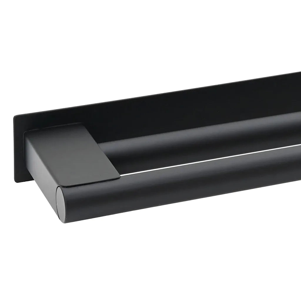 vidaXL Porta asciugamani Nero 40 x 9 x 4 cm Acciaio inossidabile