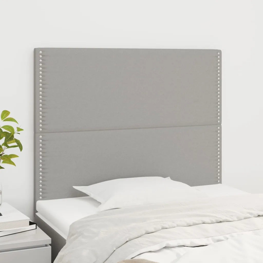 Testiera Grigio Chiaro 100x5x118/128 cm Tessuto 3116182