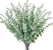 Decorazione di stelo di eucalipto, 35 cm foglie artificiali di eucalipto, rami finti verdi per un bouquet di fiori in un bouquet di nozze, decorazione rurale di primavera
