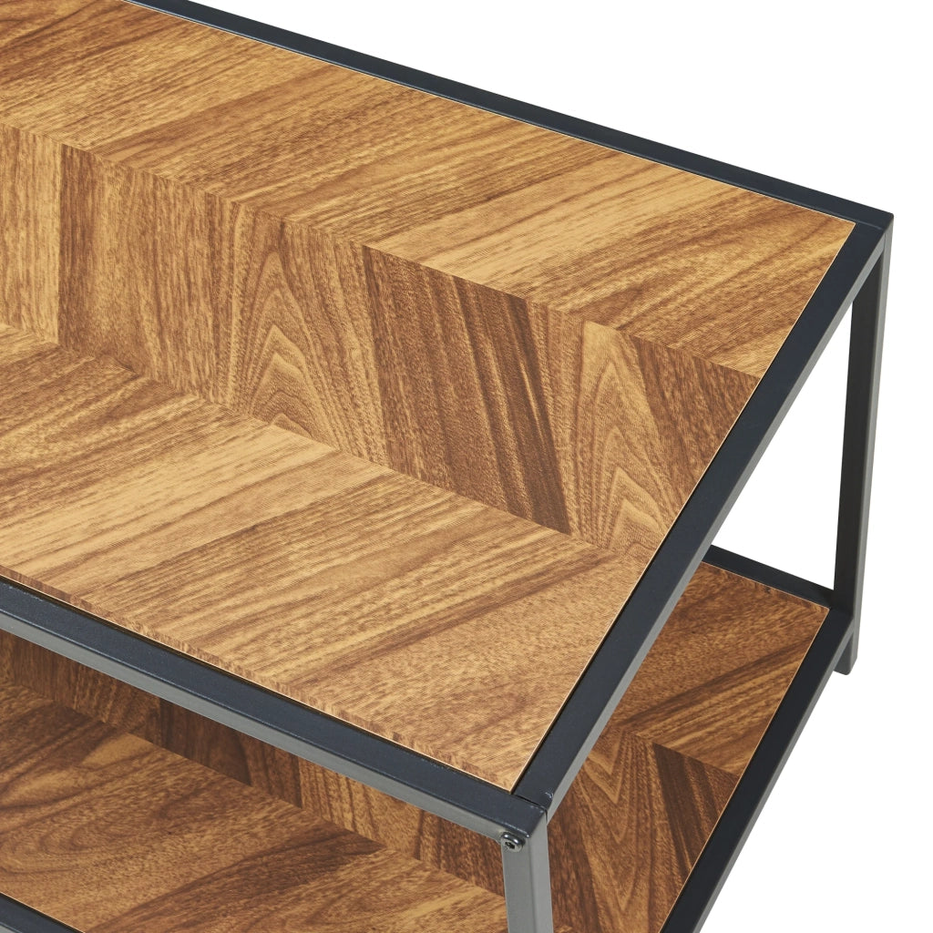 Set di 2 tavolini impilabili in MDF marrone 03_0009382