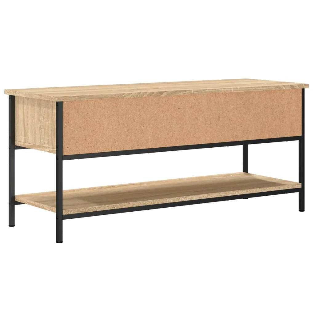 Mobile TV multimediale mensola TV credenza TV sala da pranzo soggiorno camera da letto rovere Sonoma 100 x 35 x 45 cm legno ingegnerizzato marrone 02_0027420