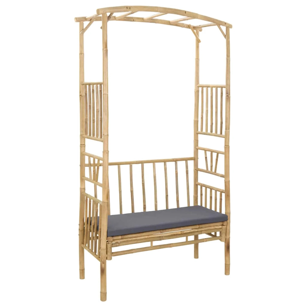 Arco da Giardino con Panchina Grigio Scuro 115 x 50 x 205 cm