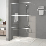 Parete Doccia Walk in Argento 115x195 cm Vetro Trasparente ESG 152118
