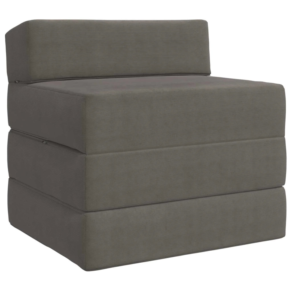 Divano Letto Pieghevole Grigio Chiaro 200 x 70 x 15 cm 900012
