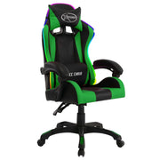 Sedia girevole da ufficio/studio/videogioco con illuminazione LED RGB e similpelle multicolore 02_0024215