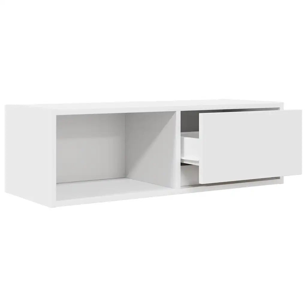 Mobile Porta TV Bianco 80x31x25,5 cm in Legno Multistrato