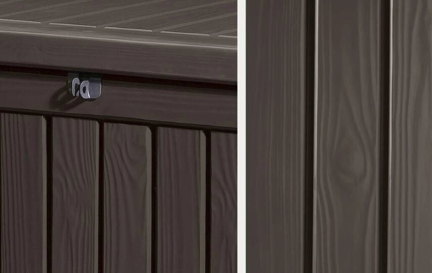 Keter Rockwood Deck Box Armadietto portaoggetti Rettangolare Marrone