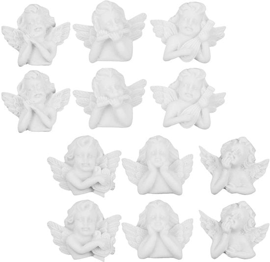 Accessori Decorativi Engel in Barocco - 36 Pezzi Stile Decorativo Miniature Angeliche per Natale, Battesimo e Progetti Artigianali 3,3 x 2,7 cm